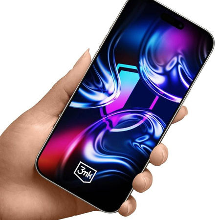 3mk HardGlass Max - Tempered Glass with Applicator for iPhone 16 Pro / iPhone 17 (Black)