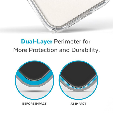 Speck Presidio Perfect-Clear - iPhone 14 Plus Case with MICROBAN Coating (Clear)