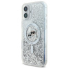 Karl Lagerfeld Liquid Glitter Karl & Choupette Head MagSafe - Coque pour iPhone 16 Plus (Transparent)