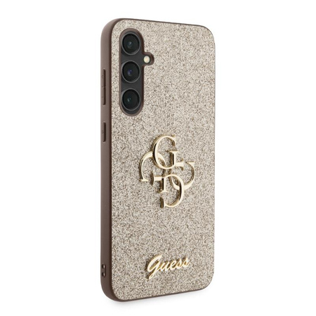 Guess Glitter Script Big 4G - Samsung Galaxy S23 FE Case (Gold)