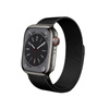 Crong Milano Steel - Rozsdamentes acél szíj Apple Watch 38/40/41 mm-es órához (fekete)