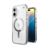 Speck Presidio Perfect-Clear MagSafe - iPhone 16 Case (Clear / Chrome Finish / Serene Silver)