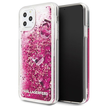 Karl Lagerfeld Glitter Liquid Floatting Charms - iPhone 11 Pro Max tok (Pink Floatting Charms)