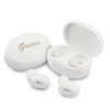 Guess Script Logo - TWS Casque Bluetooth + étui de chargement (blanc)