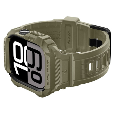 Spigen Rugged Armor Pro V2 – Apple Watch 10/11 46mm Case Strap (Vintage Khaki)