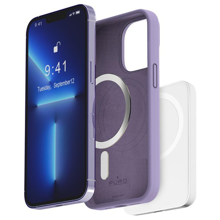 PURO ICON MAG - iPhone 14 Pro MagSafe Case (Tech Lavender)