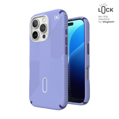 Speck Presidio2 Grip ClickLock & MagSafe - pouzdro pro iPhone 16 Pro (Future Lavender / Cassis Purple / White)