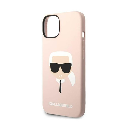 Karl Lagerfeld Silicone Iconic Karl`s Head - Coque iPhone 14 (rose)