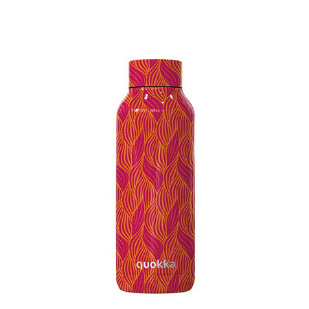 Quokka Solid - Thermoflasche aus Edelstahl 510 ml (Orange Bloom)