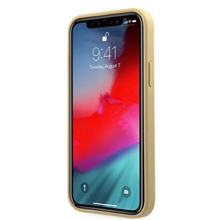 Guess V Gesteppt - iPhone 12 Pro Max Tasche (Gold)