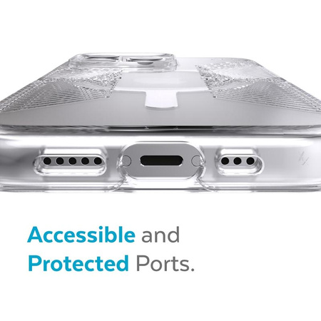 Speck Presidio Perfect-Clear mit Griffen + MagSafe - iPhone 13 Pro Hülle mit MICROBAN-Beschichtung (Klar)