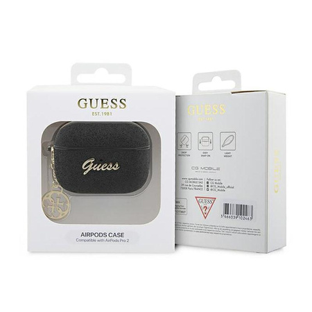 Guess 4G Glitter Flake - AirPods Pro 2 tok (fekete)