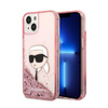 Karl Lagerfeld Liquid Glitter NFT Karl's Head - iPhone 14 Plus Tasche (rosa)