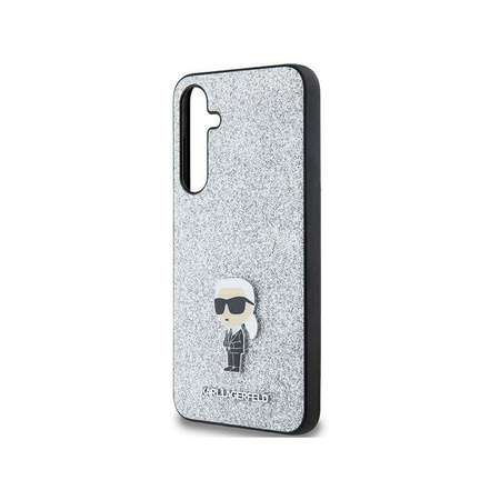 Épingle en métal Karl Lagerfeld Fixed Glitter Iconic Logo - Étui Samsung Galaxy A35 5G (argent)