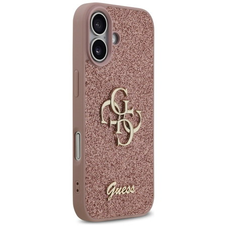 ETUI DO IPHONE 17 GUESS ORYGINALNE RÓŻOWE BROKATOWE ELEGANCKIE MODNE CASE