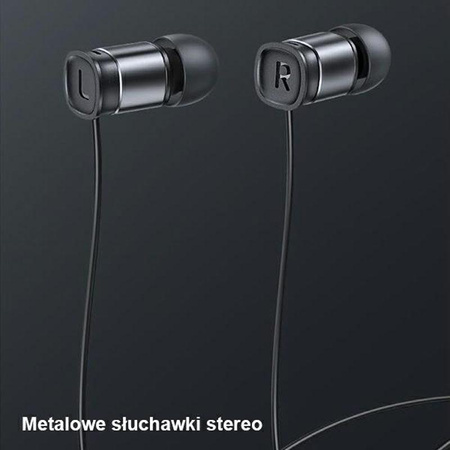 USAMS EP-46 - sluchátka s 3,5mm stereo jackem (černá)