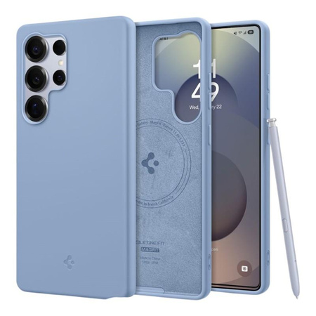 Spigen Silicone Fit MagSafe - étui pour Samsung Galaxy S25 Ultra (Bleu saphir)