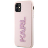 Karl Lagerfeld 3D Rubber Glitter Logo - iPhone 11 Case (Pink)