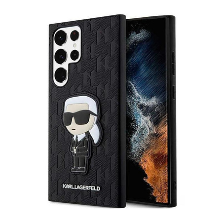 Karl Lagerfeld NFT Saffiano Monogram Ikonik - Samsung Galaxy S23 Ultra Case (black)