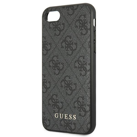 Guess 4G Metal Gold Logo - Coque iPhone SE 2022 / SE 2020 / 8 / 7 (gris)