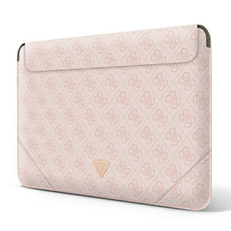 Guess 4G Uptown Triangle Logo Sleeve - Sacoche pour ordinateur portable 16" (rose)