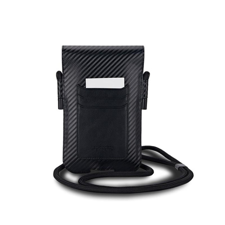 BMW Carbon Blue Stripes Wallet Bag - Phone Bag (black)