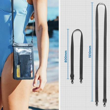 Spigen A603 Universal Waterproof Case – Vodotěsné pouzdro pro smartphony do 6.9" (Black)