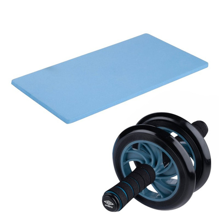 PODWÓJNE KÓŁKO DO TRENINGU MIĘŚNI BRZUCHA + MATA ZESTAW TRENINGOWY DUNLOP