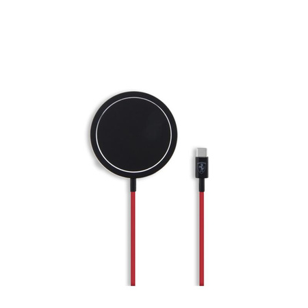 Logo Ferrari MagSafe Shield - MagSafe 15W indukční nabíječka (černá)