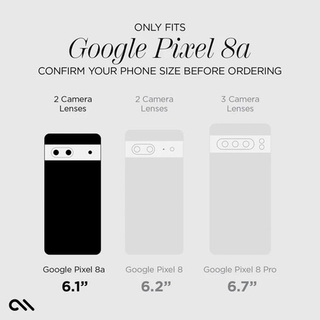 Case-Mate Tough Black - Étui pour Google Pixel 8A (Noir)