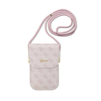 Guess 4G Metal Script Logo - Crossbody taška na telefon (růžová)