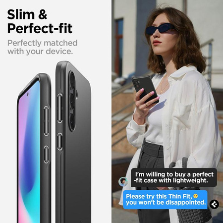 Spigen Thin Fit - tok Samsung Galaxy S23 FE (fekete)