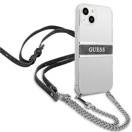 Guess 4G Silver Stripe Crossbody - iPhone 13 Case