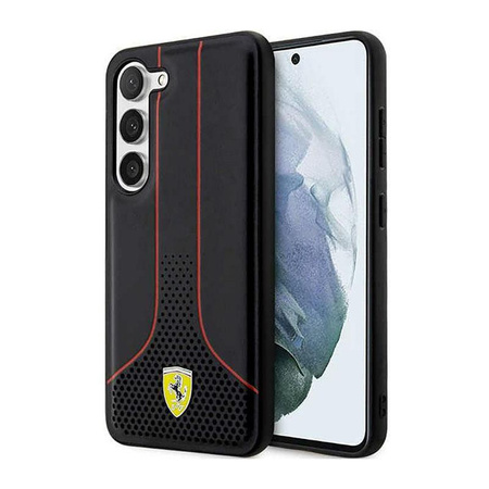 Ferrari Perforierte 296P Kollektion - Samsung Galaxy S23 Tasche (schwarz)