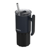 Quokka Umi - Mug thermique en acier inoxydable de 720 ml avec paille et base en silicone (Noir)