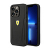 Étui en cuir Ferrari Stamp Sides - iPhone 14 Pro Case (Noir)