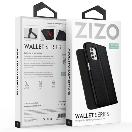 ZIZO WALLET Serie - Samsung Galaxy A32 5G Klapptasche (schwarz)