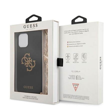 Guess 4G Big Logo Chain - iPhone 12 / iPhone 12 Pro Tasche (schwarz)