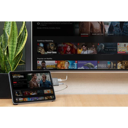 Adaptér Moshi USB-C - adaptér pro HDMI 4K a HDR s podporou 60W nabíjení Power Delivery (titanově šedý)