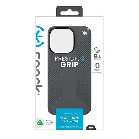 Speck Presidio2 Grip - iPhone 16 Pro tok (szénszürke / hideg bronz / fehér)