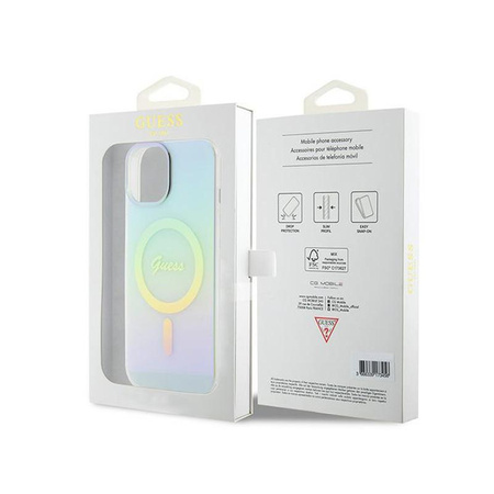 Guess IML Iridescent MagSafe - iPhone 15 Tasche (türkis)