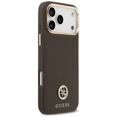 Guess Grained Strass Logo MagSafe - Case iPhone 17 Pro Max (brown)
