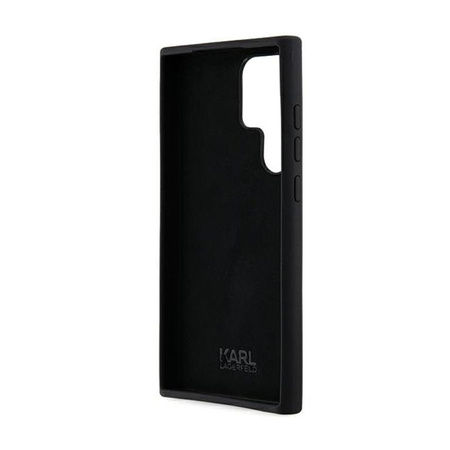 Karl Lagerfeld Silikon Ikonik Metall Pin - Samsung Galaxy S24 Ultra Tasche (schwarz)