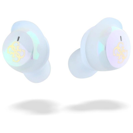 Guess 4G nyomtatott logó - TWS Bluetooth fejhallgató + töltőtáska (fehér)