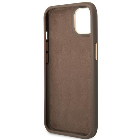 Guess 4G fém fényképezőgép tok - iPhone 14 tok (barna)