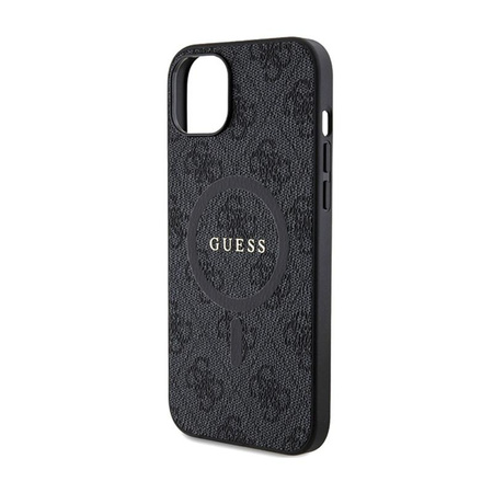 Guess 4G Collection Leather Metal Logo MagSafe - iPhone 15 / 14 / 13 Case (black)