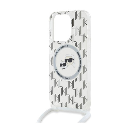Karl Lagerfeld IML Crossbody Monogram Karl & Choupette Head MagSafe - iPhone 15 Pro Tasche (Transparent)