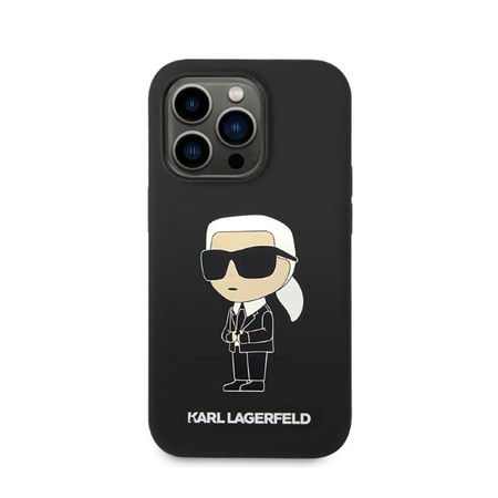 Karl Lagerfeld Silikonové pouzdro NFT Ikonik - iPhone 14 Pro Max (černé)