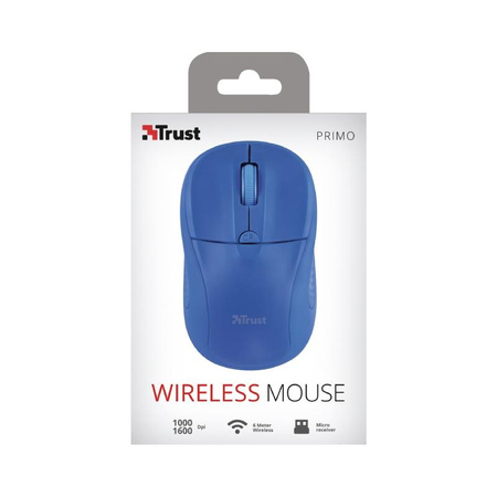 Trust Primo - Souris optique sans fil 1600 DPI (Bleu)