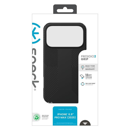 Speck Presidio2 Grip MagSafe - Pouzdro iPhone 17 Pro Max (Black / Slate Grey / White)